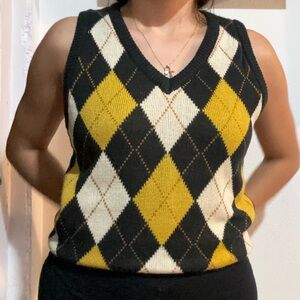 Checkered Sweater Vest